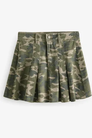 Next 100% Bomuld Plisseret Denim Mini Nederdele38høj