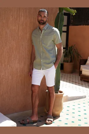 Threadbare Linen Blend Short Sleeve ShirtS