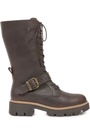CELTIC & CO. Strap Detail Mid Calf Brown Støvler