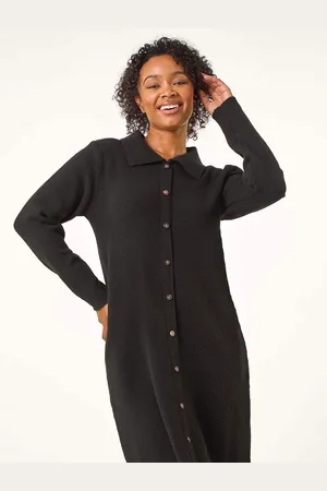 Roman Petite Collared Knit Shift Kjole40