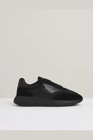 Reiss Emmett Leather Suede Running Trainers