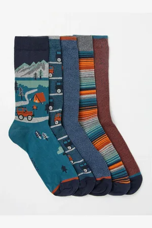 Fat Face FatFace 5 Pairs of Off Roader SocksUK 6.5 - 9