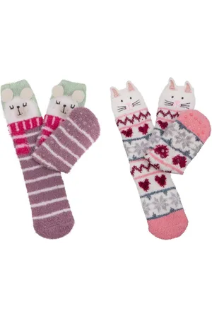 Totes Ladies Novelty Super Soft Winter Socks 2 PairEn