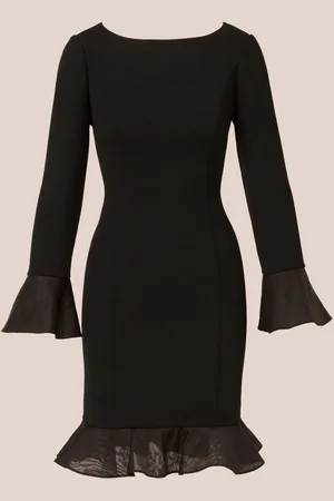 Adrianna Papell Crepe Combo Kort Kjole36