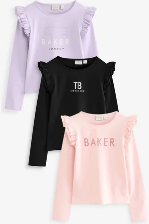 Ted Baker Multi Graphic Frill Long Sleeve T-Shirt 3 Pack8 år ( 128 cm)