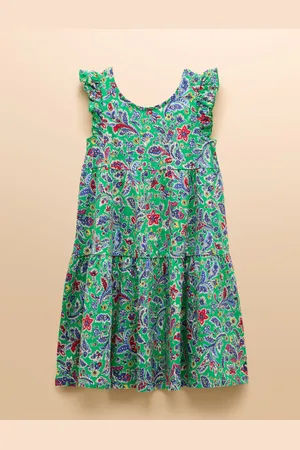 Joules Butterly Print Frill Sleeve Dress128134cm