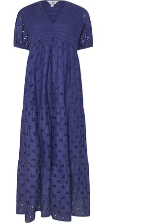 Long Tall Sally Maternity Broderie Anglaise Tie Midaxi 100% Cotton Dress38 Høj