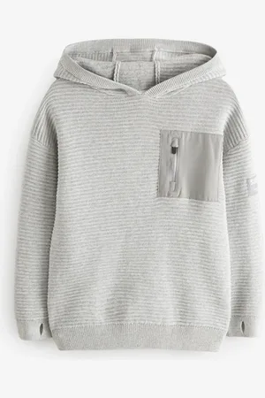 Next 100% Cotton Utility Knitted Hættetrøje (3-16år)16 år (176cm)