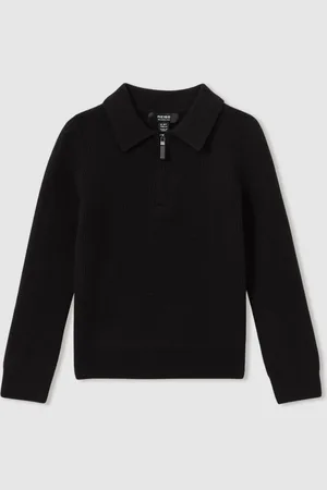 Reiss Regis Merino Wool Quarter Zip Polo Shirt9 - 10 år (134 - 140cm)