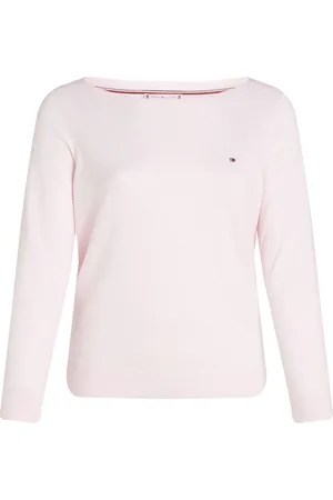 Tommy Hilfiger Curve Cotton Jersey Stitch Boat Neck Jumper50