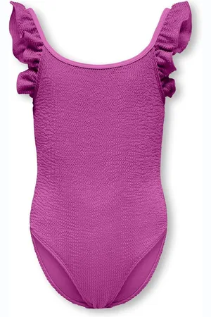ONLY Crinkle Frill Sleeve Swimsuit7 - 8 år (122 - 128cm)