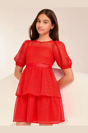 Lipsy London Lace Pufærme Occasion Kjole (2-16år)11 år (146cm)