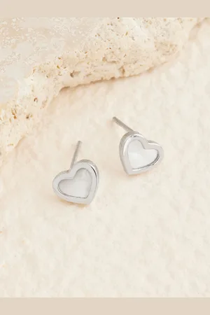 Next Mother Of Pearl Heart EarringsEn