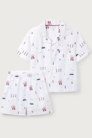 The White Company Relaxed Fit 100% Cotton London Shortie Traditional White Pyjamas5 - 6 år (110 - 116cm)