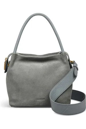 Radley London Small Grey Ivydale Road Suede Ziptop Cross-Body Bagen