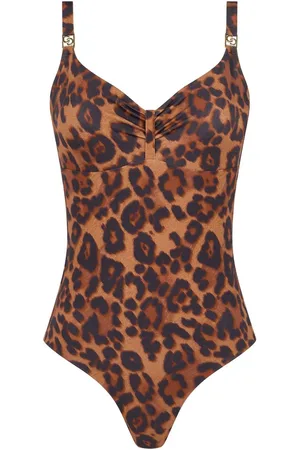 Chantelle Sauvage Underwired Leopard Print Swimsuit80DD