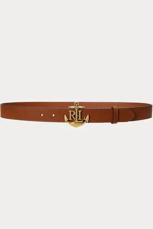Ralph Lauren Glat Læder Brun BælterXL