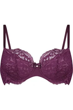 Hunkemöller Hunkemöller Purple Marine Non-Padded Underwired 100% Cotton Bra34 DD
