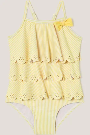 Monsoon Baby Tiered Frill Stripe Swimsuit98104cm