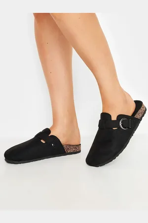 Long Tall Sally Faux Suede Footbed Clogs