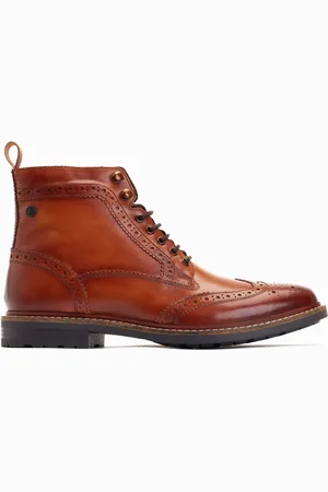 Base London Dealer Lace-Up Brogue Boots