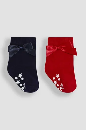 JoJo Maman Bébé 2-Pack Bow SocksOp til 6 måneder (50 - 68cm)