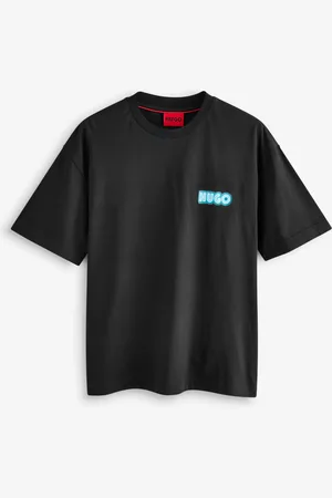 HUGO BOSS Wood Back Graphic 100% Cotton T-ShirtMiddel