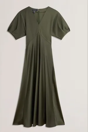 Ted Baker Edulis Ponte Bodice Satin Nederdele Midi Kjole40