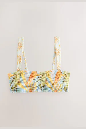 Never Fully Dressed Shirred Bandeau Bikini Top50