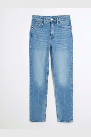 River Island High Rise Slim Fit 100% Cotton Jeans46kort