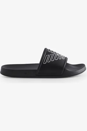 Emporio Armani EA7 Large Logo Rubber Black Slidersuk7eu41