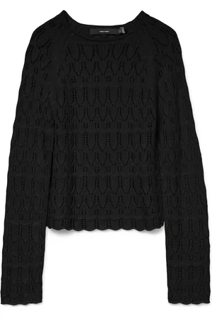 VERO MODA Long Sleeve Crochet Round Neck TopXS 6