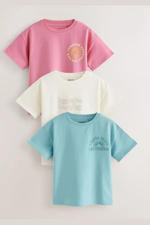 Next 100% Cotton Beach Slogan Oversized T-Shirts 3 Pack (3-16yrs)166168cm