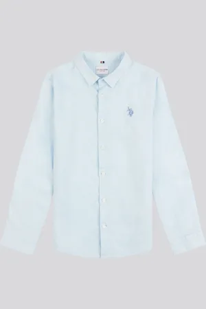 U.S. Polo Assn. U. S. Polo Assn. Boys Linen Blend Shirt7-8 år