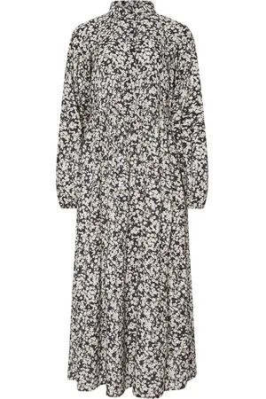 Long Tall Sally Ditsy Collar Tiered Smock Dress50 Høj