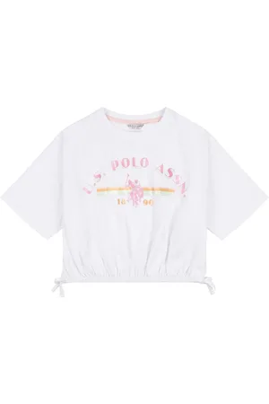 U.S. Polo Assn. U. S. Polo Assn. Elastic Hem Girls 100% Cotton T-Shirt9 - 10 år (134 - 140cm)