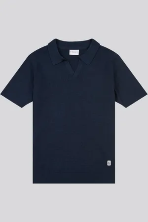 U.S. Polo Assn. U. S. Polo Assn. Mens Texture Open Collar Knit 100% Cotton Polo Shirt2X-Large