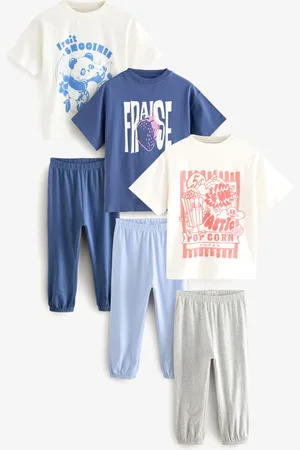 Next 100% Cotton Joggers Pyjamas 3 Pack (3-16yrs)152158cm