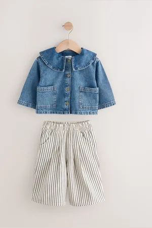 Next Shirt & Stripe Trousers Set (3mths-7yrs)1.5 - 2 år (86 - 92cm)