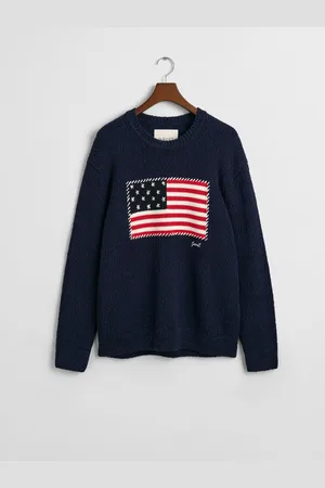 GANT Flag Knitted Crew Neck Jumperxxlarge