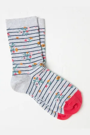 Fat Face FatFace Strpe Floral SocksEn