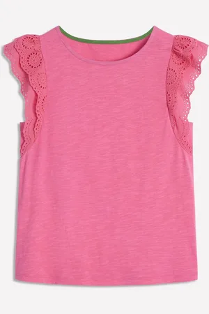 Boden 100% Cotton Belle Broderie Sleeve Toplarge