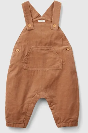 Benetton Brown Cord Dungaree9 - 12 måneder (74 - 80cm)