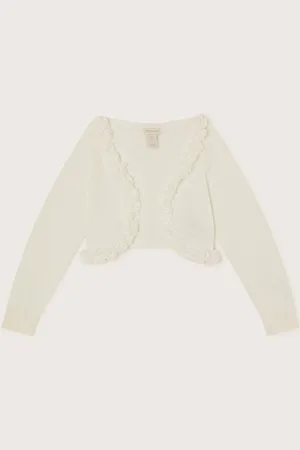 Monsoon Flora Corsage Trim 100% Cotton Cardigan12 - 13 år (152 - 158cm)