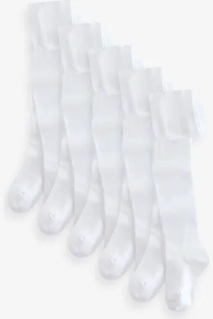 Next 5 Pak bomuldsrige skoletights5 - 6 år (110 - 116cm)