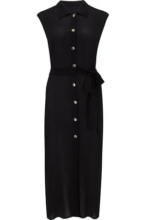 Pour Moi Ærmeløs Sheer Rynket Maxi Beach Kjoler44