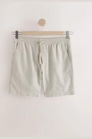 Next Bomuld Hør Blend Shorts med snøre i taljen2X-Large