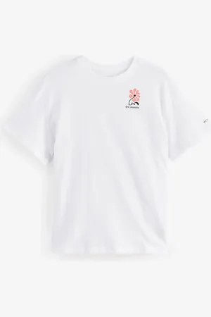 Columbia Oversized Rolling Bend Graphic White T-Shirtxlarge