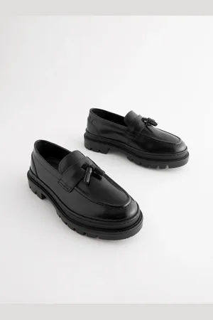 Next Læder Tassle Loafer skolesko