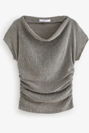 Next Draperet Draperet hals Texture Top